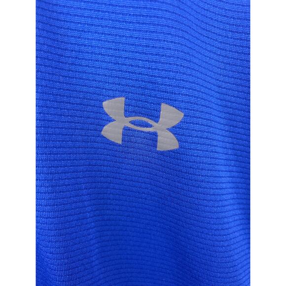 Under Armour Blue Performance Polo Shirt Men’s Large Loose Fit HeatGear - Picture 7 of 7